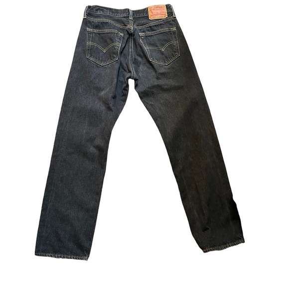 Levi’s 501 black buttonfly straight leg jeans size 32x34 - Picture 5 of 9